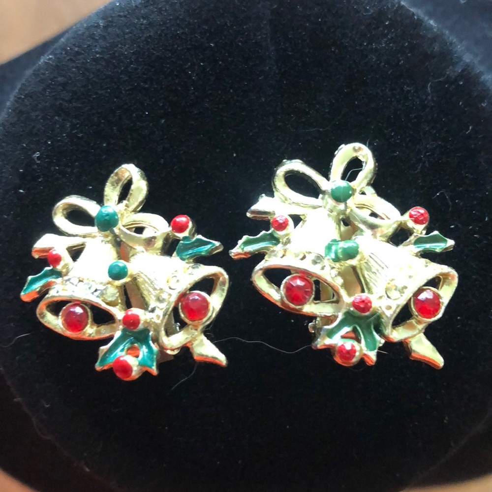 Vintage Clip-on Christmas Earrings